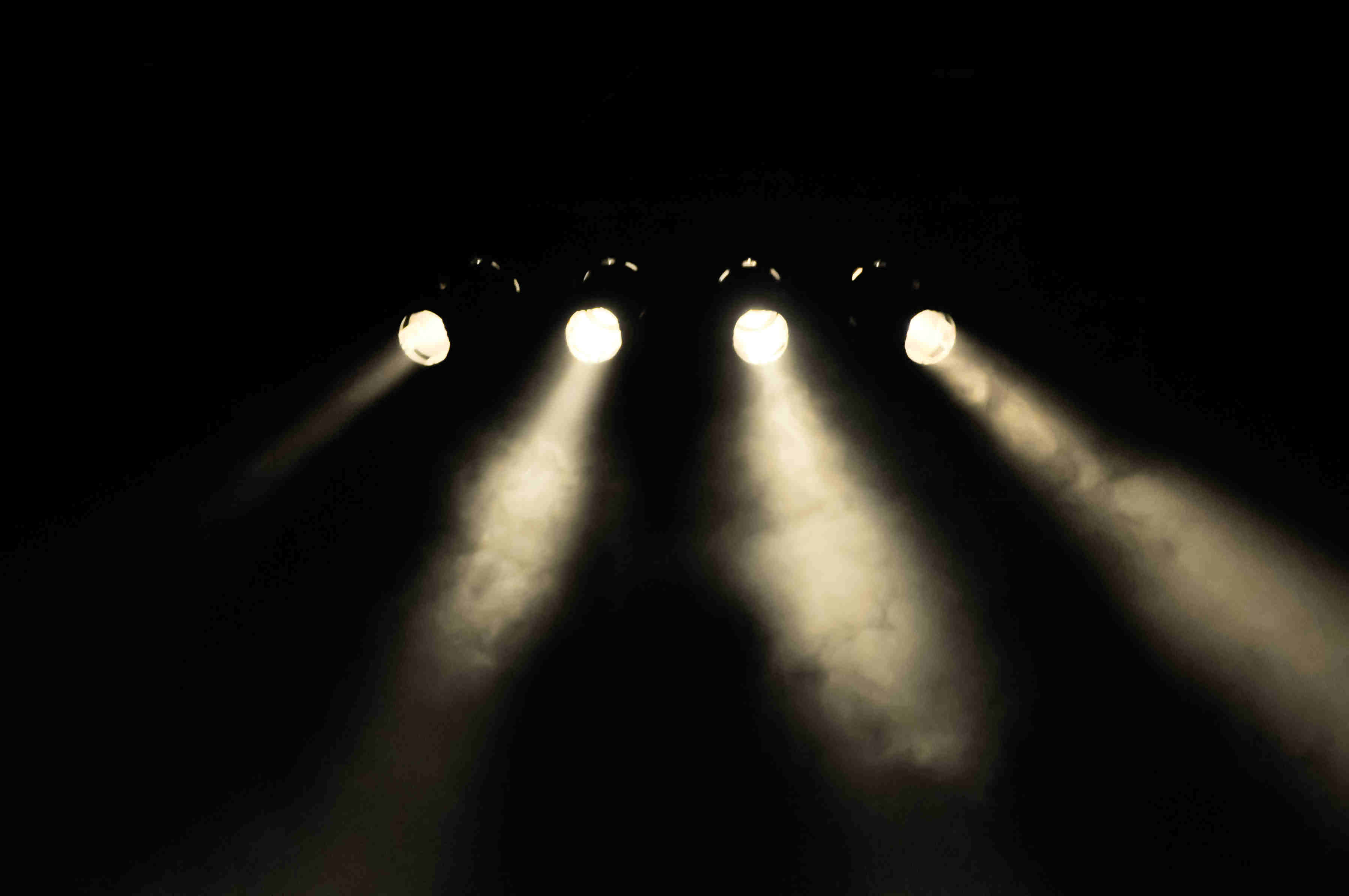 spots lightning the scene